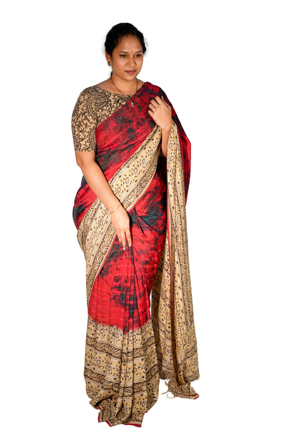 Kalamkari Silk Saree