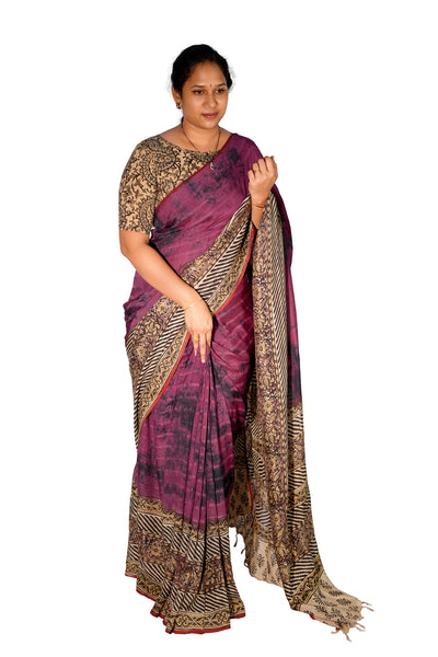 Kalamkari Silk Saree