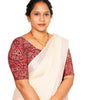 KALAMKARI ROUND NECK 10 INCH HANDS STRECHBLE BLOUSE