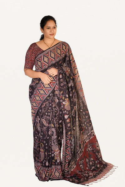 Kalamkari Mul Mul Special Cotton Saree