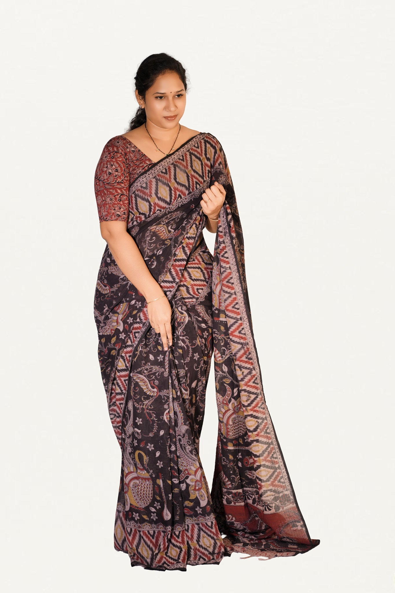 Kalamkari Mul Mul Special Cotton Saree