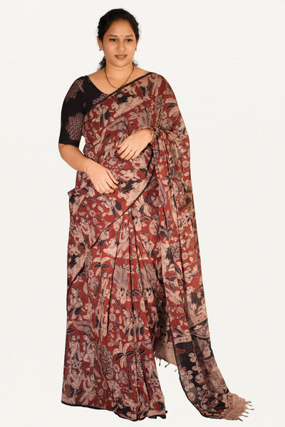 Kalamkari Mul Mul Special Cotton Saree