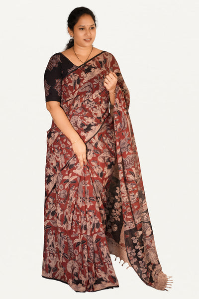 Kalamkari Mul Mul Special Cotton Saree