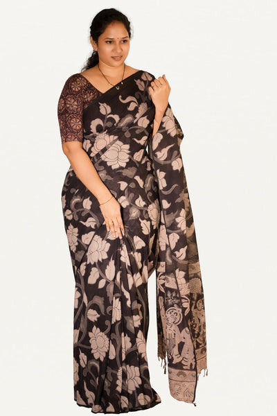 Kalamkari Mul Mul Special Cotton Saree