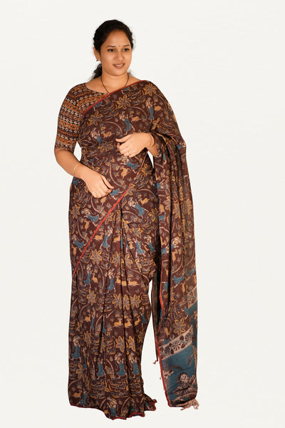 Kalamkari Mul Mul Special Cotton Saree