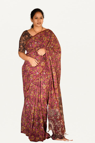 Kalamkari Mul Mul Special Cotton Saree