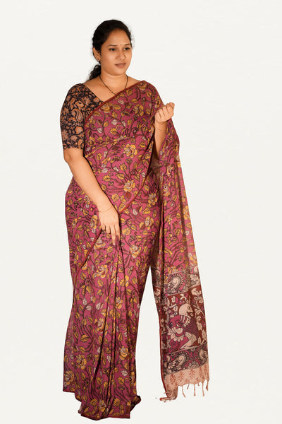 Kalamkari Mul Mul Special Cotton Saree