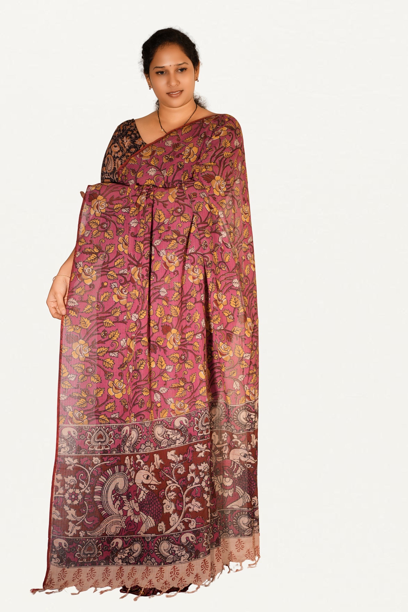 Kalamkari Mul Mul Special Cotton Saree