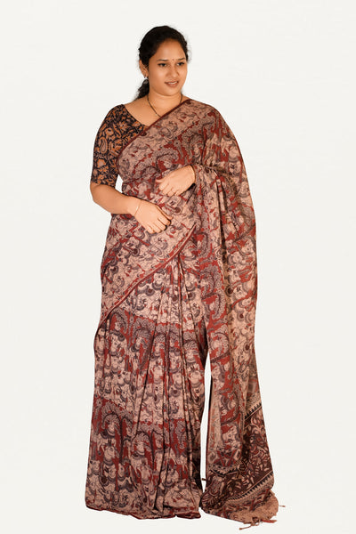 Kalamkari Mul Mul Special Cotton Saree
