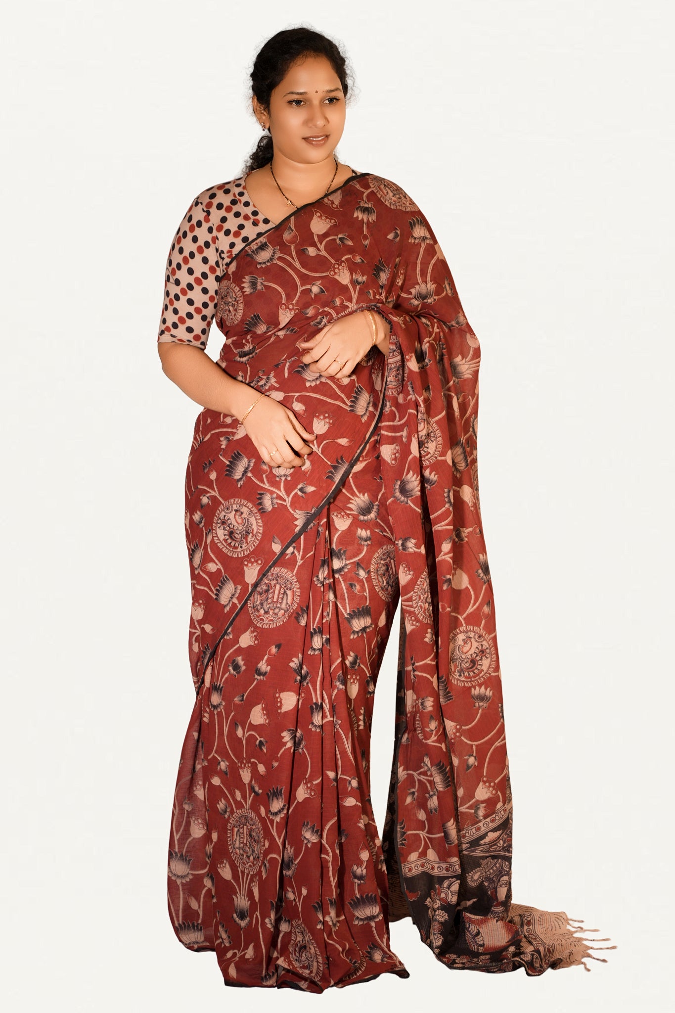 Kalamkari Mul Mul Special Cotton Saree