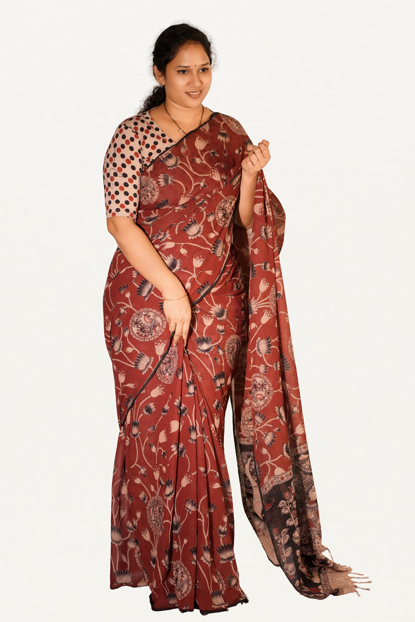 Kalamkari Mul Mul Special Cotton Saree