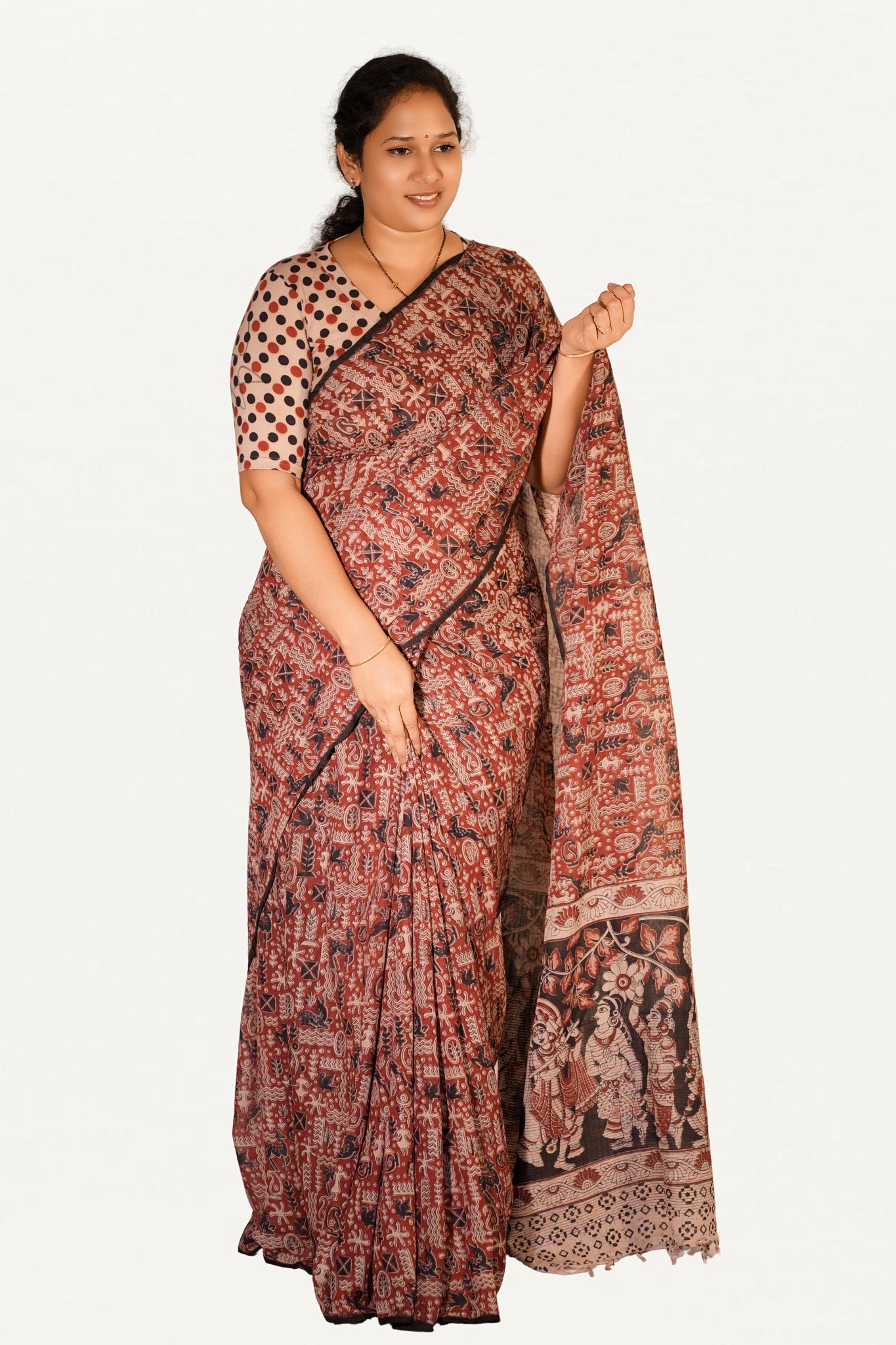 Kalamkari Mul Mul Special Cotton Saree