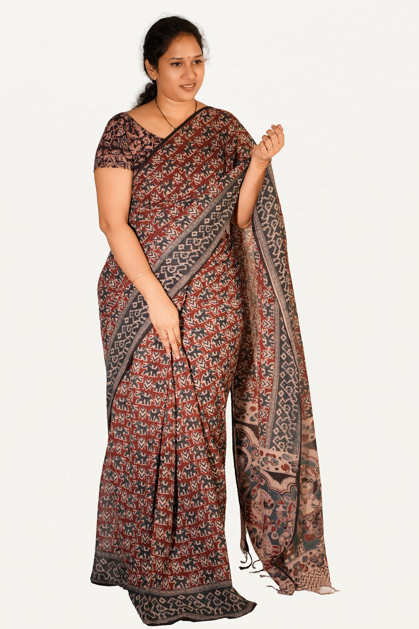 Kalamkari Mul Mul Special Cotton Saree