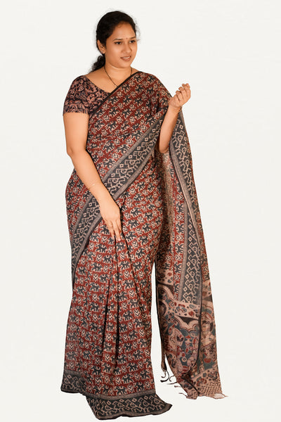 Kalamkari Mul Mul Special Cotton Saree