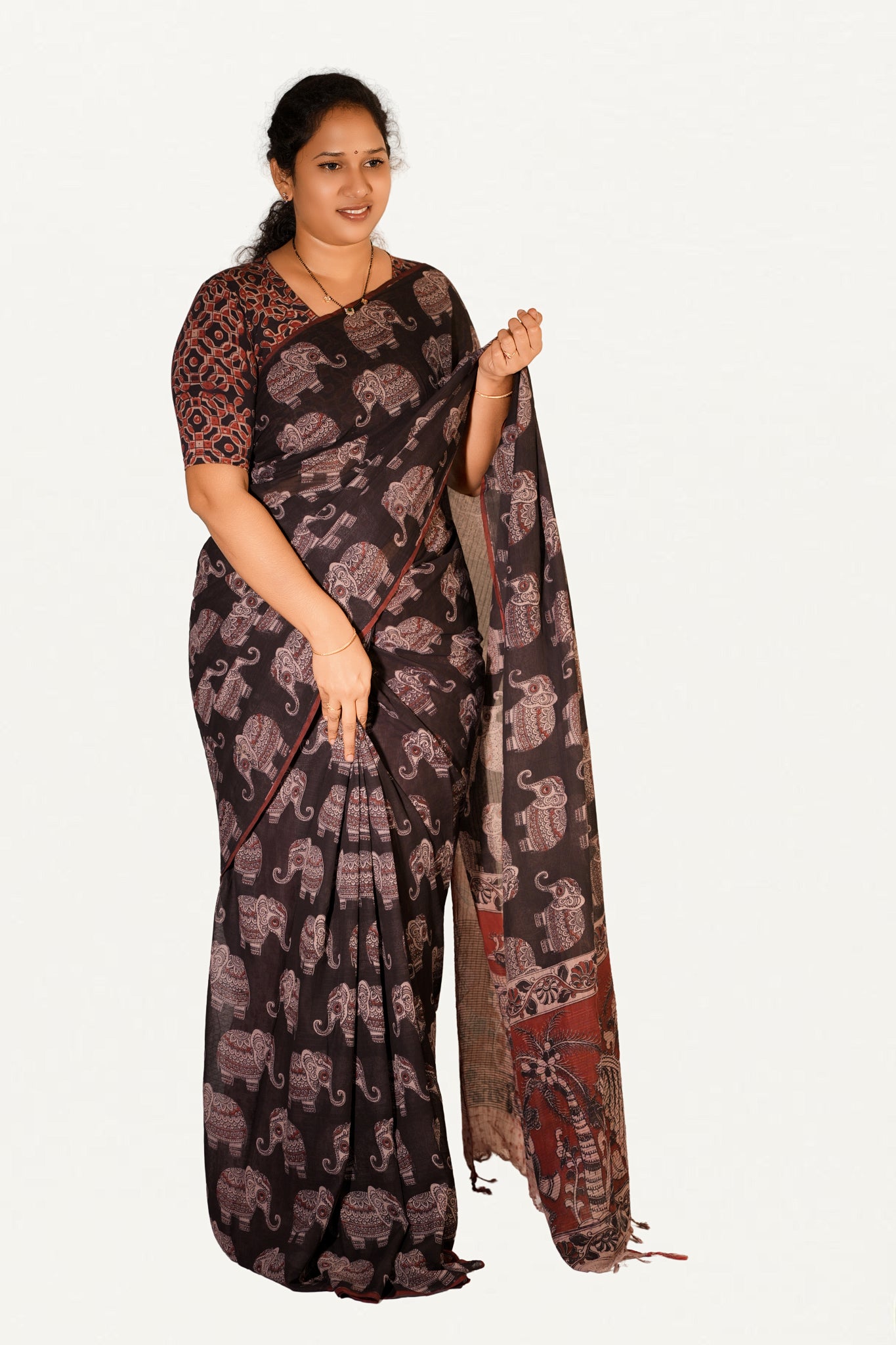 Kalamkari Mul Mul Special Cotton Saree