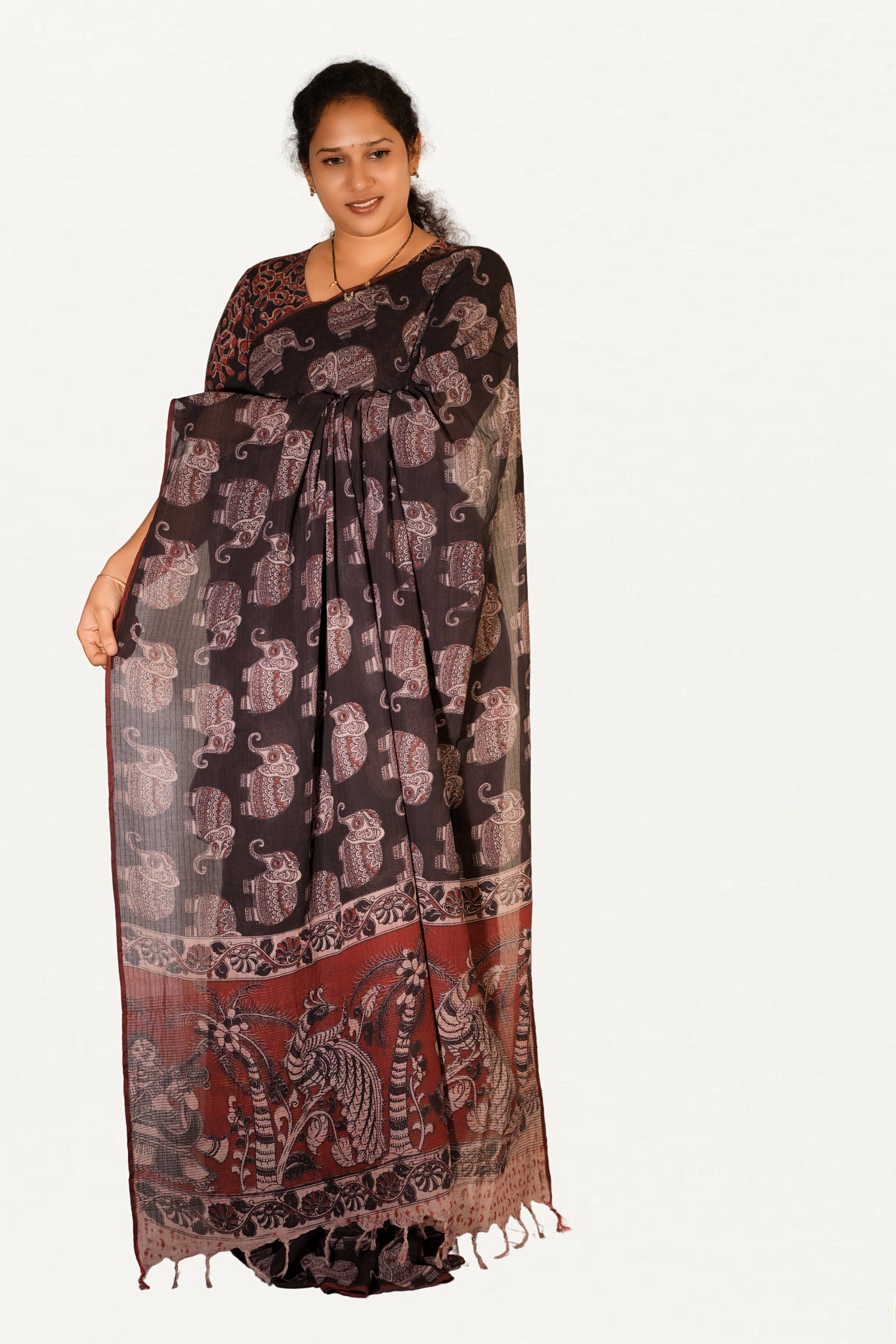 Kalamkari Mul Mul Special Cotton Saree