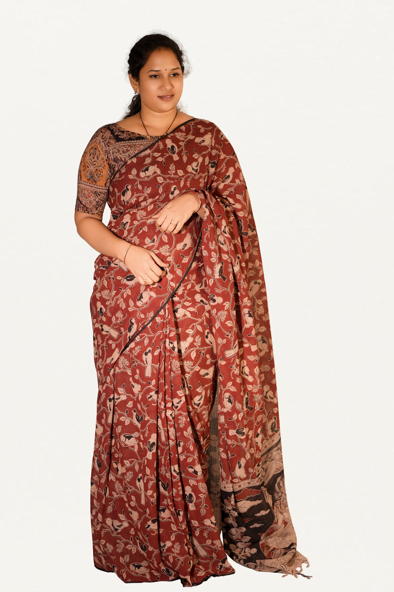 Kalamkari Mul Mul Special Cotton Saree
