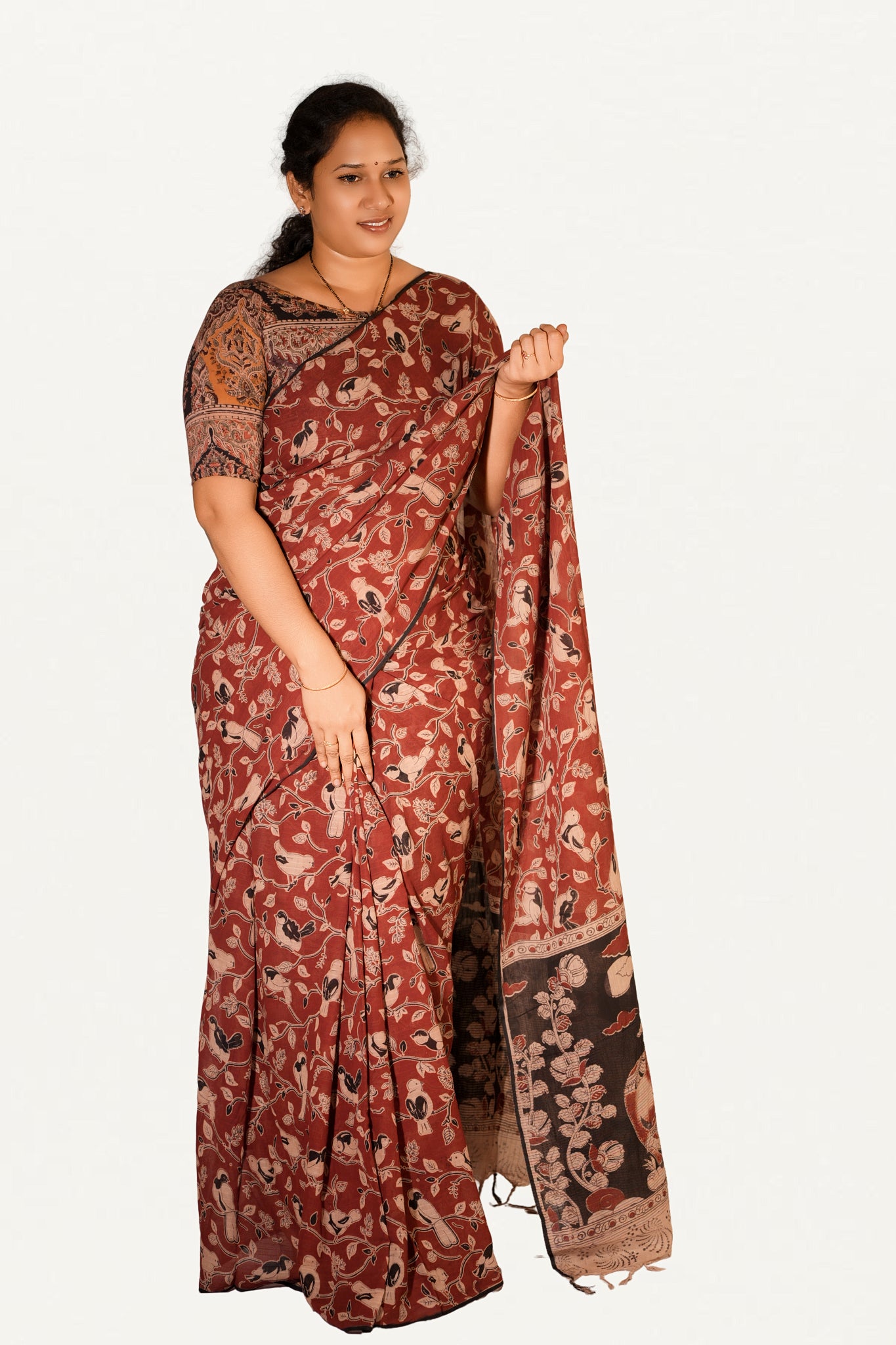 Kalamkari Mul Mul Special Cotton Saree