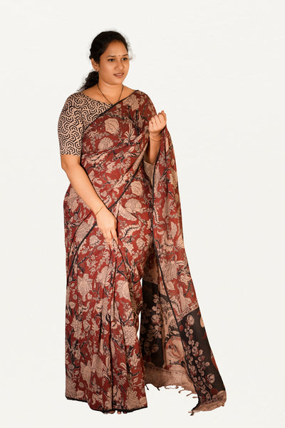 Kalamkari Mul Mul Special Cotton Saree