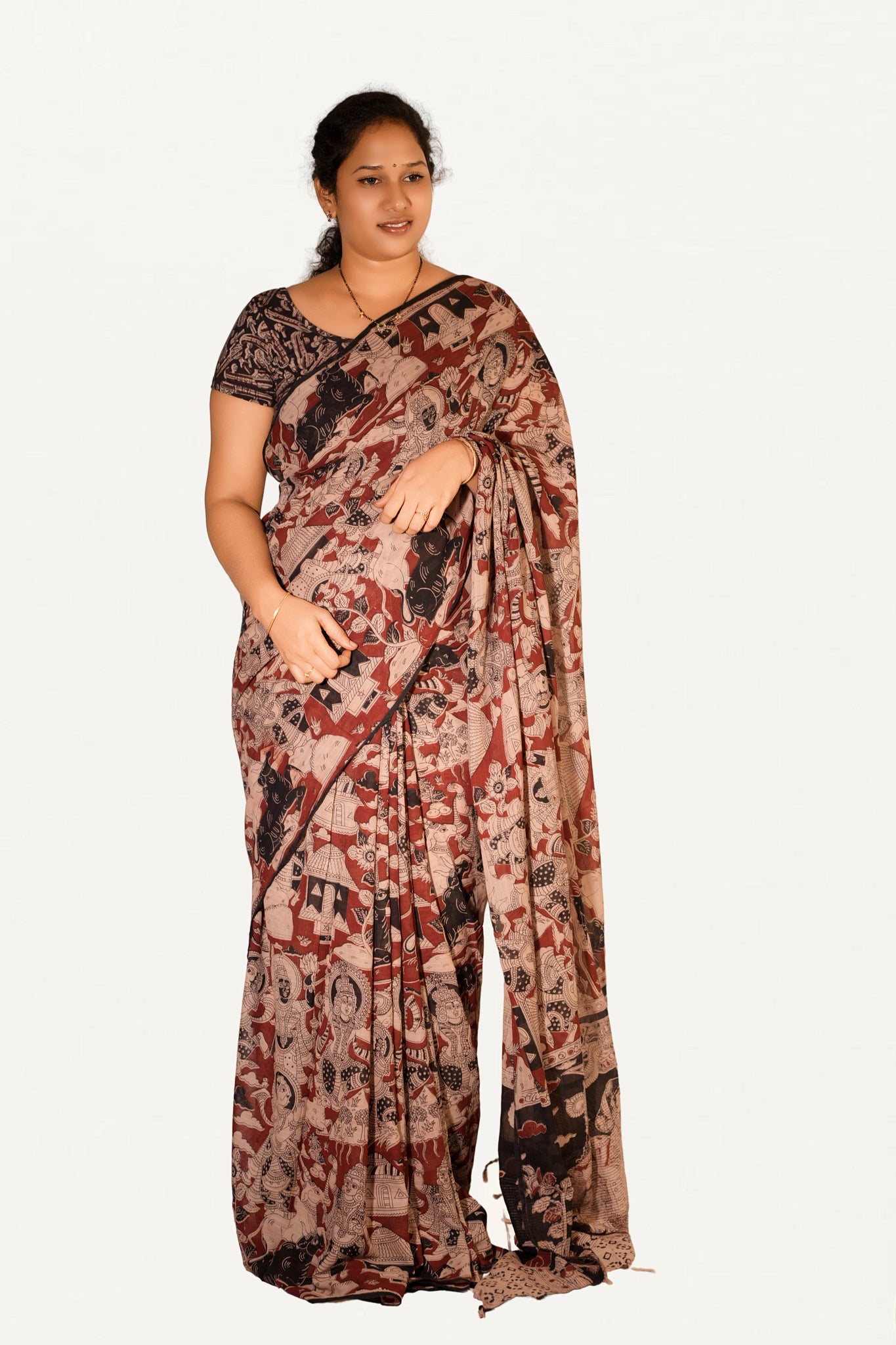 Kalamkari Mul Mul Special Cotton Saree