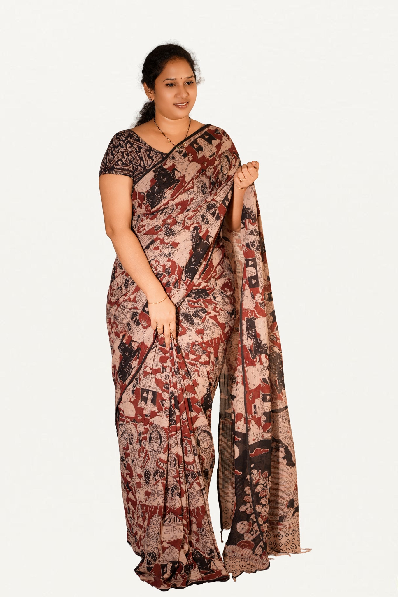 Kalamkari Mul Mul Special Cotton Saree