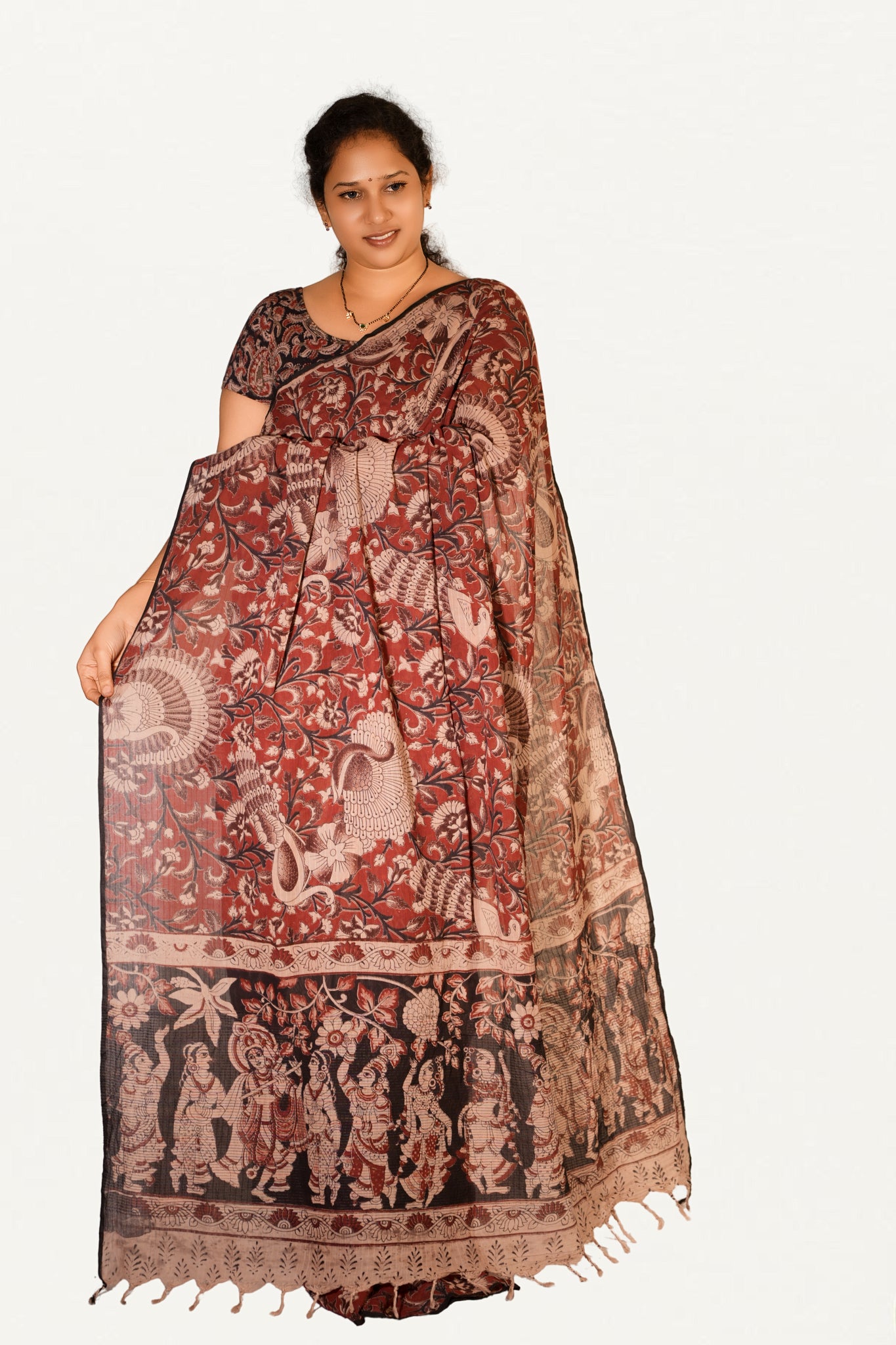 Kalamkari Mul Mul Special Cotton Saree