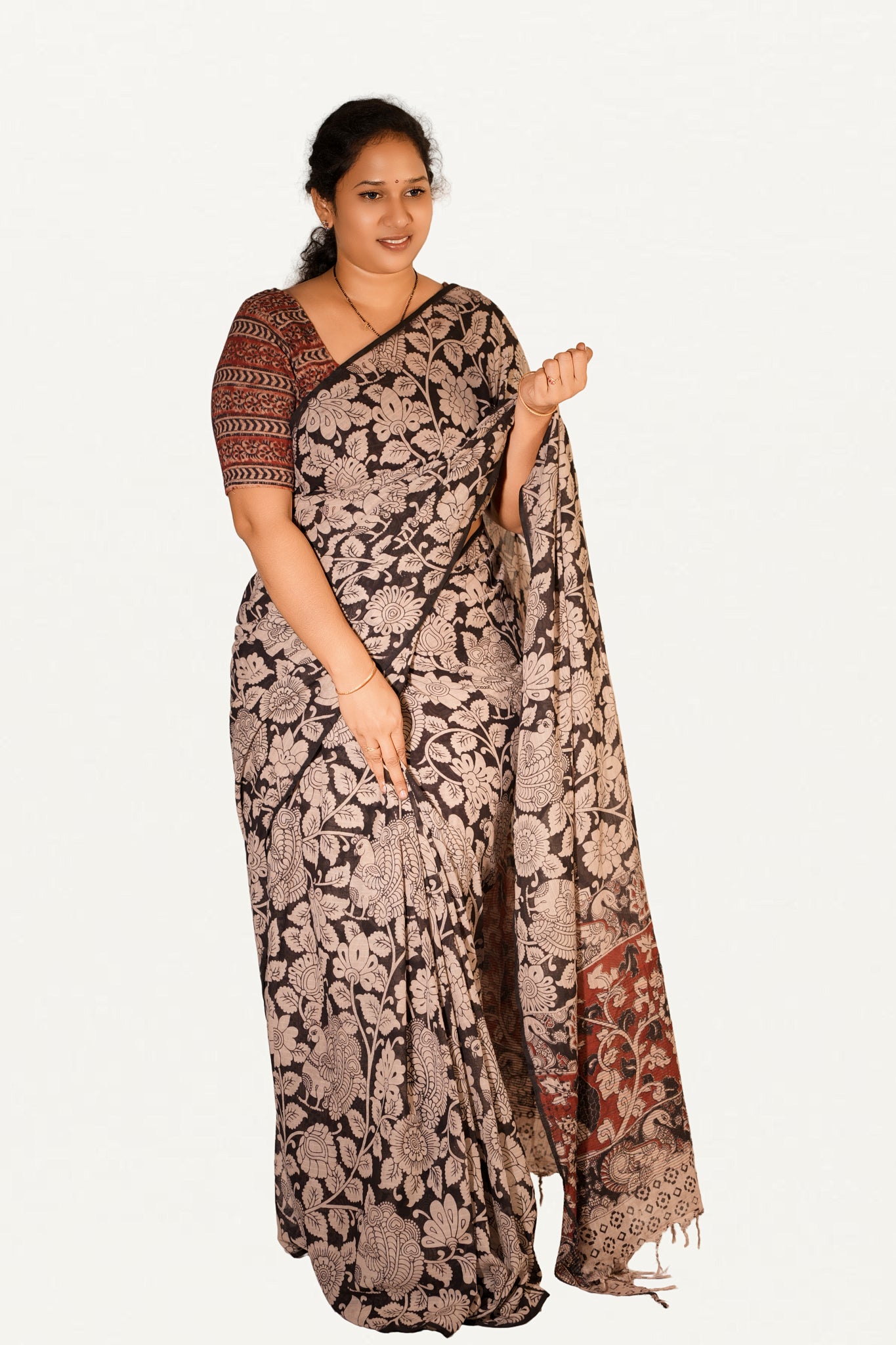 Kalamkari Mul Mul Special Cotton Saree