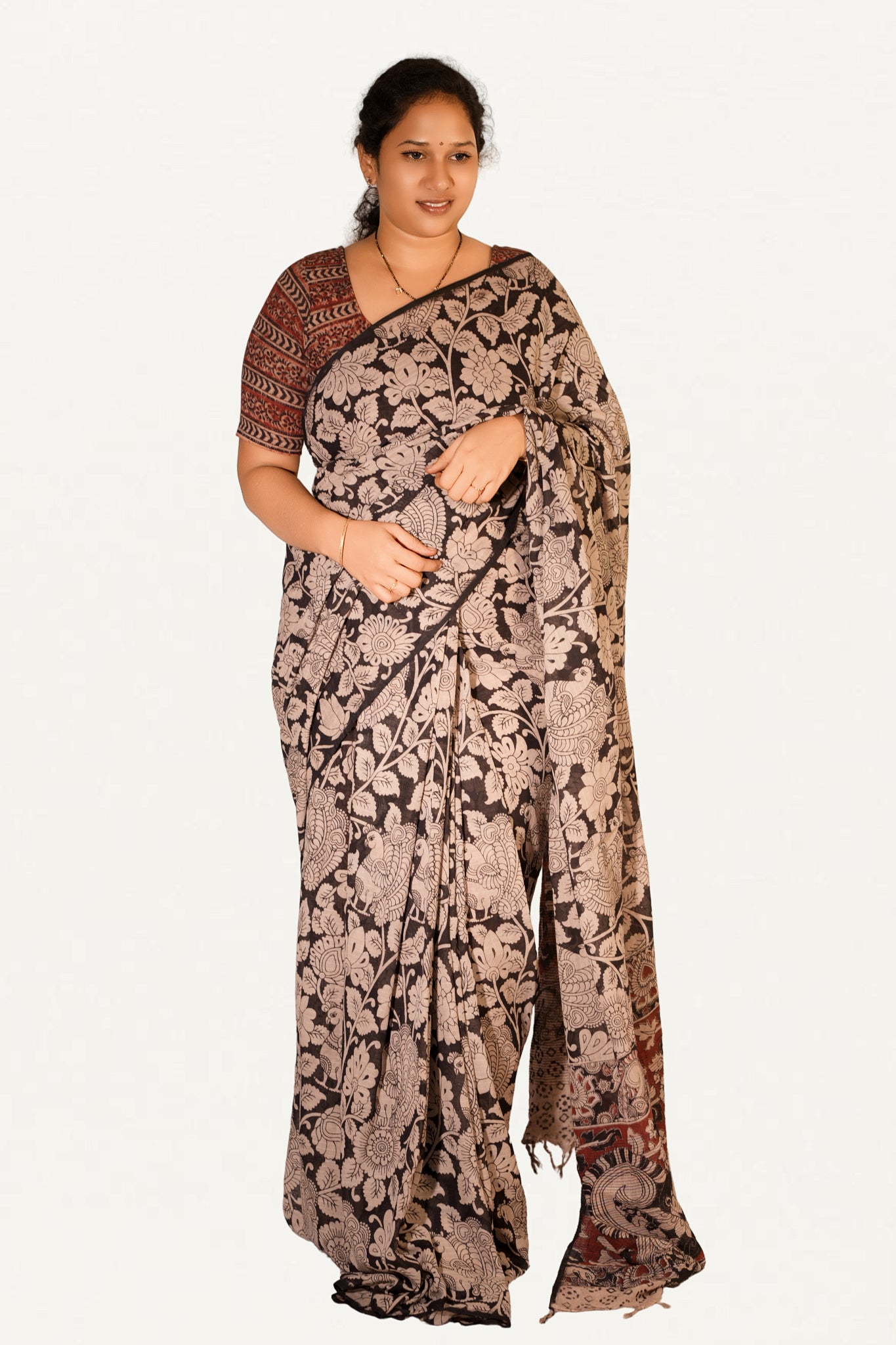 Kalamkari Mul Mul Special Cotton Saree