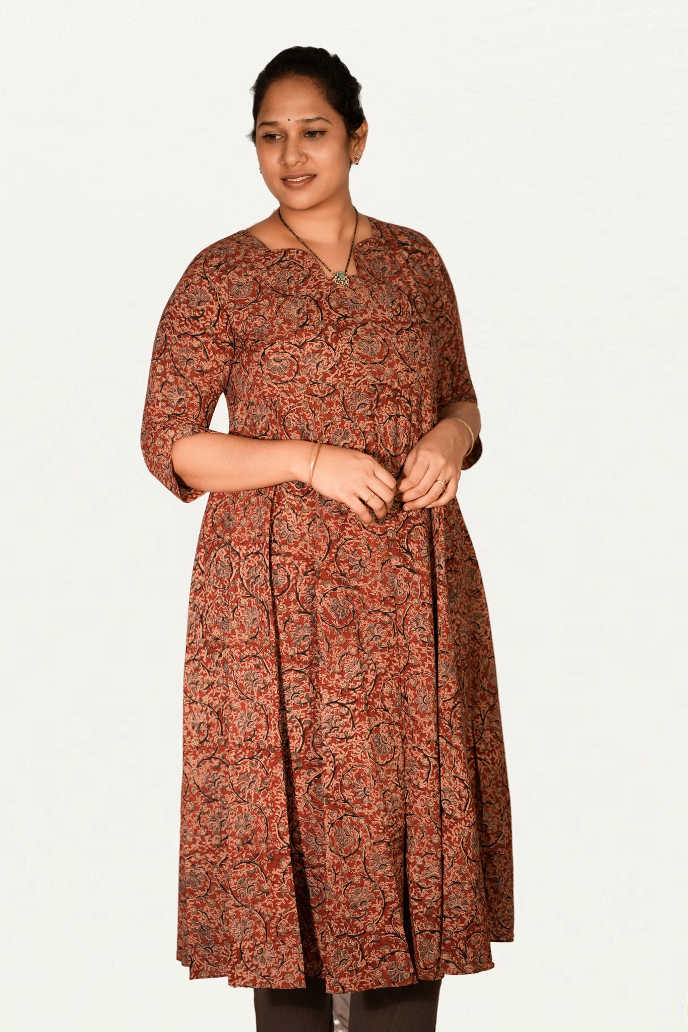 Kalamkari Cotton Umbrella Top