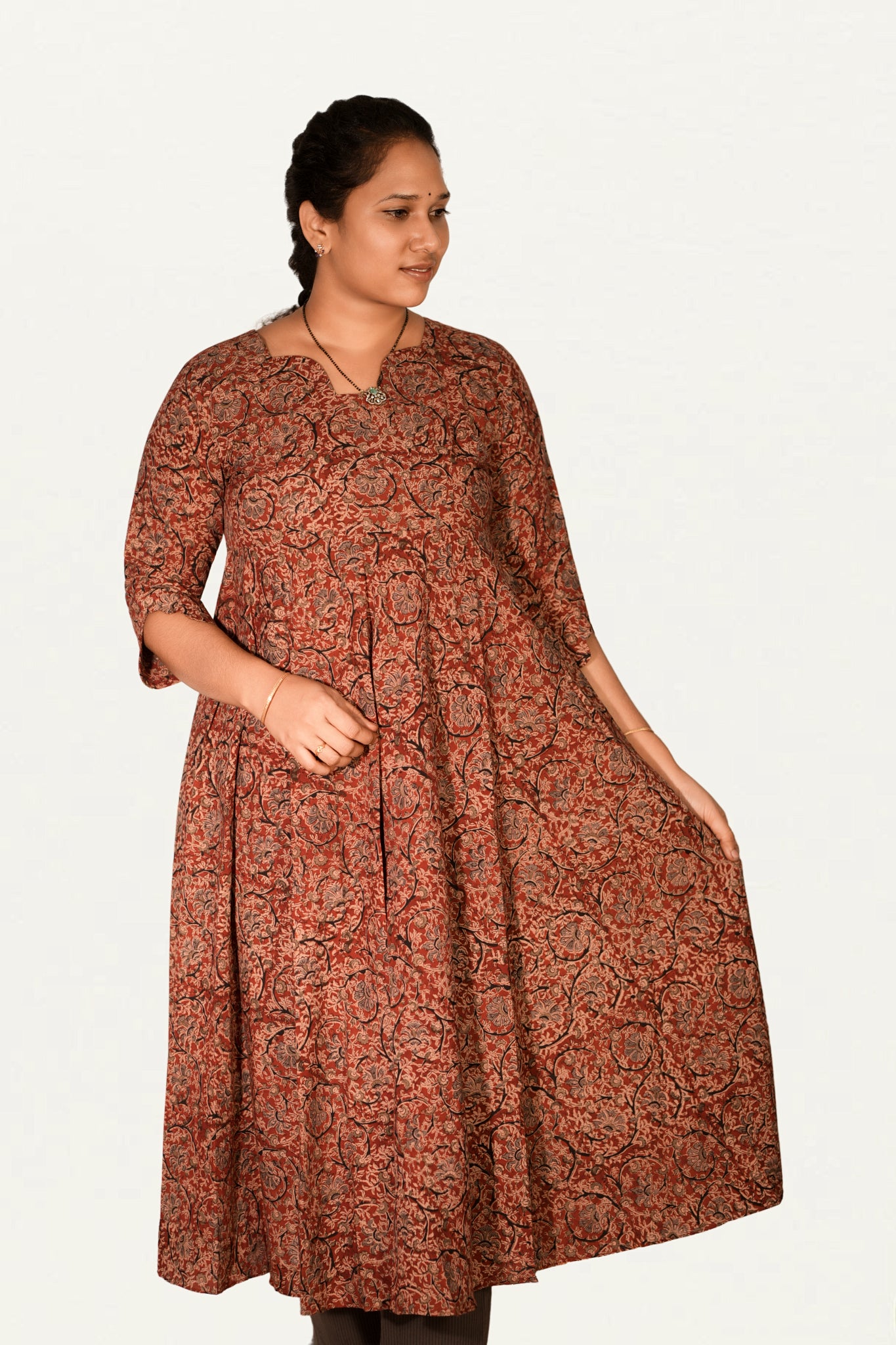 Kalamkari Cotton Umbrella Top