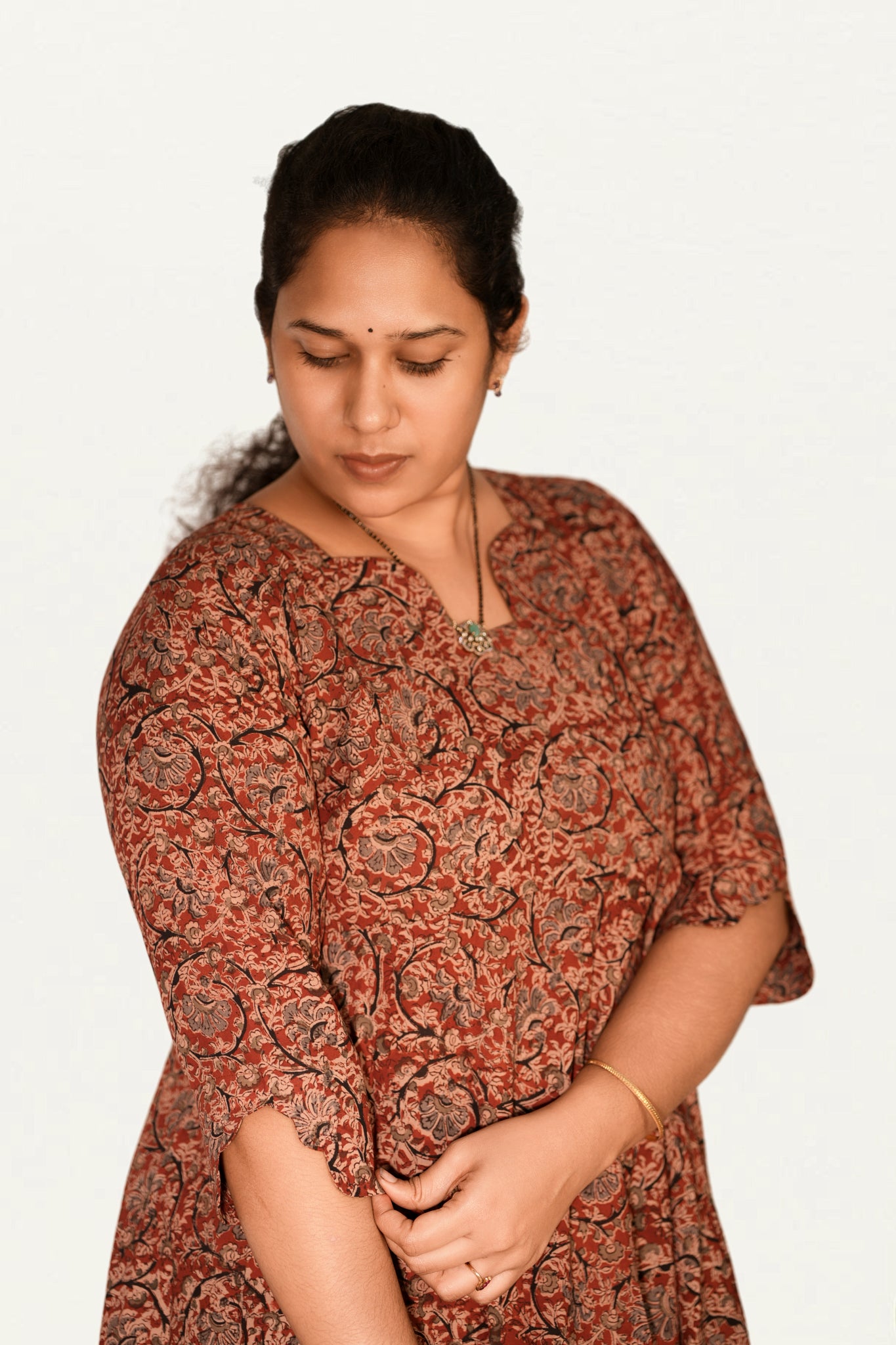 Kalamkari Cotton Umbrella Top