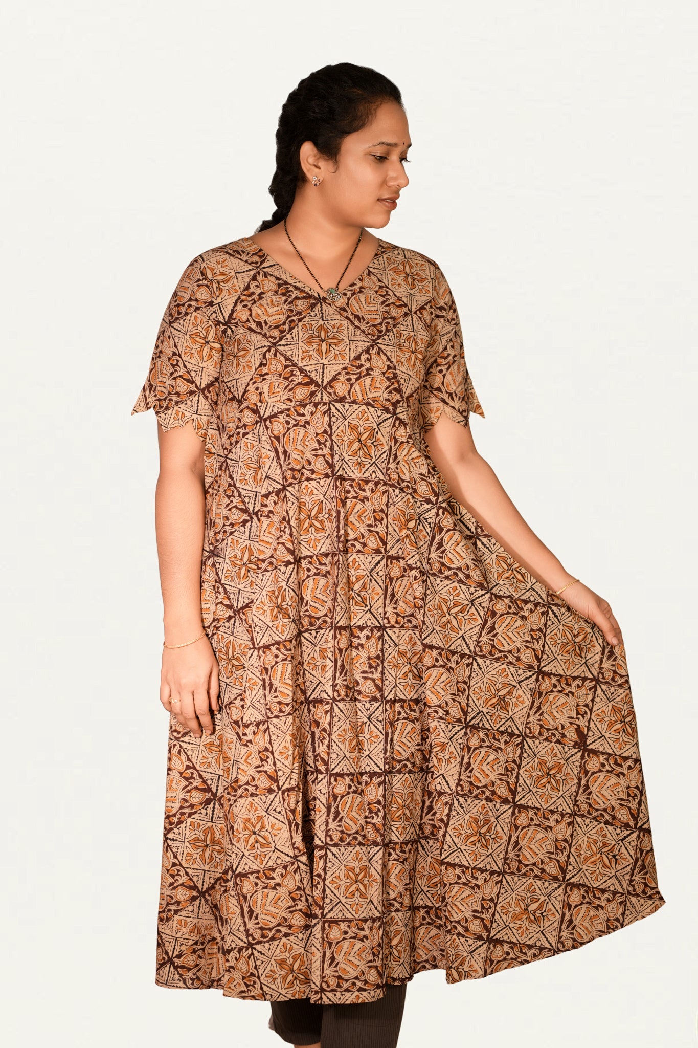 Kalamkari Cotton Umbrella Top