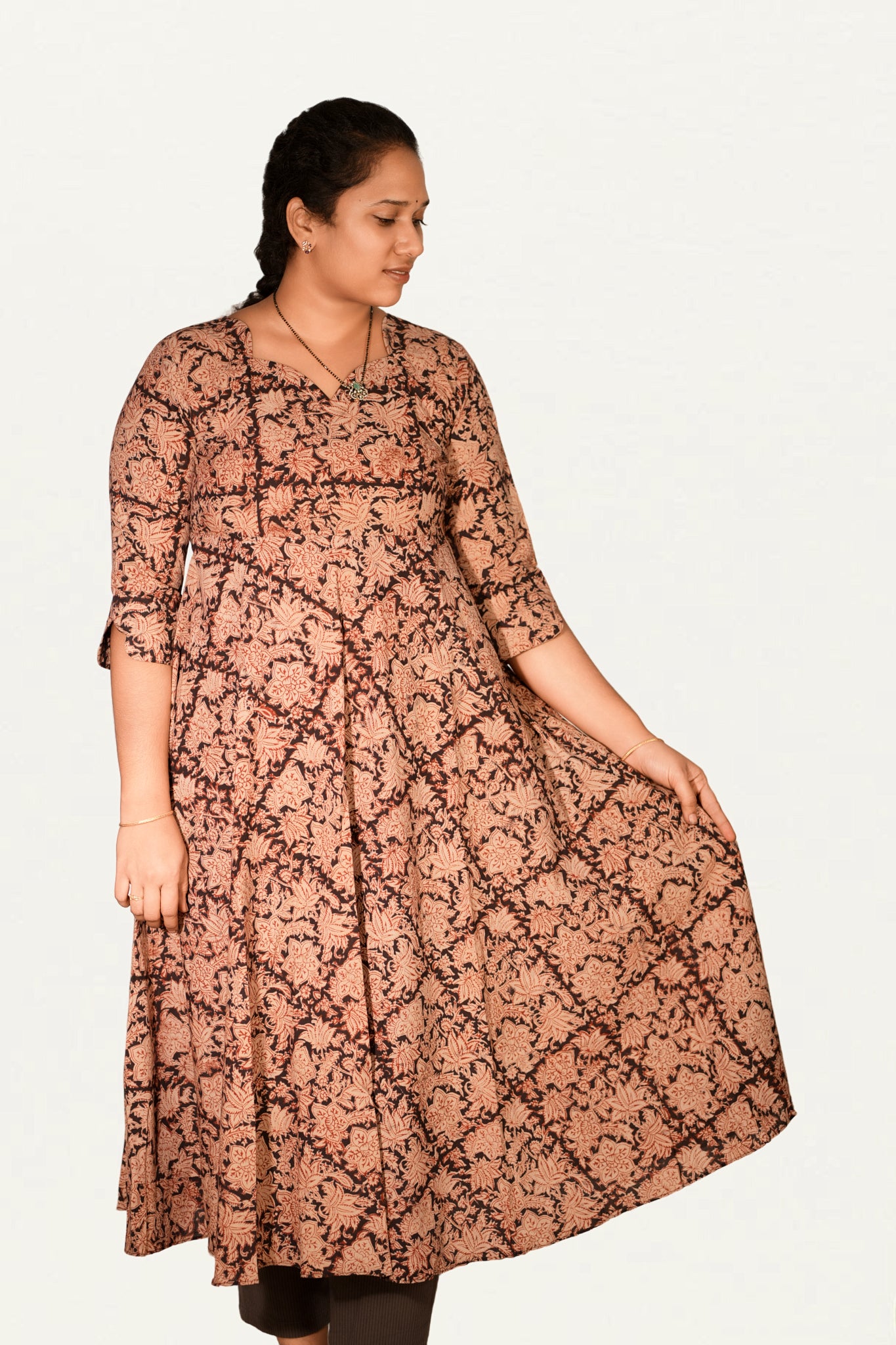 Kalamkari Cotton Umbrella Top