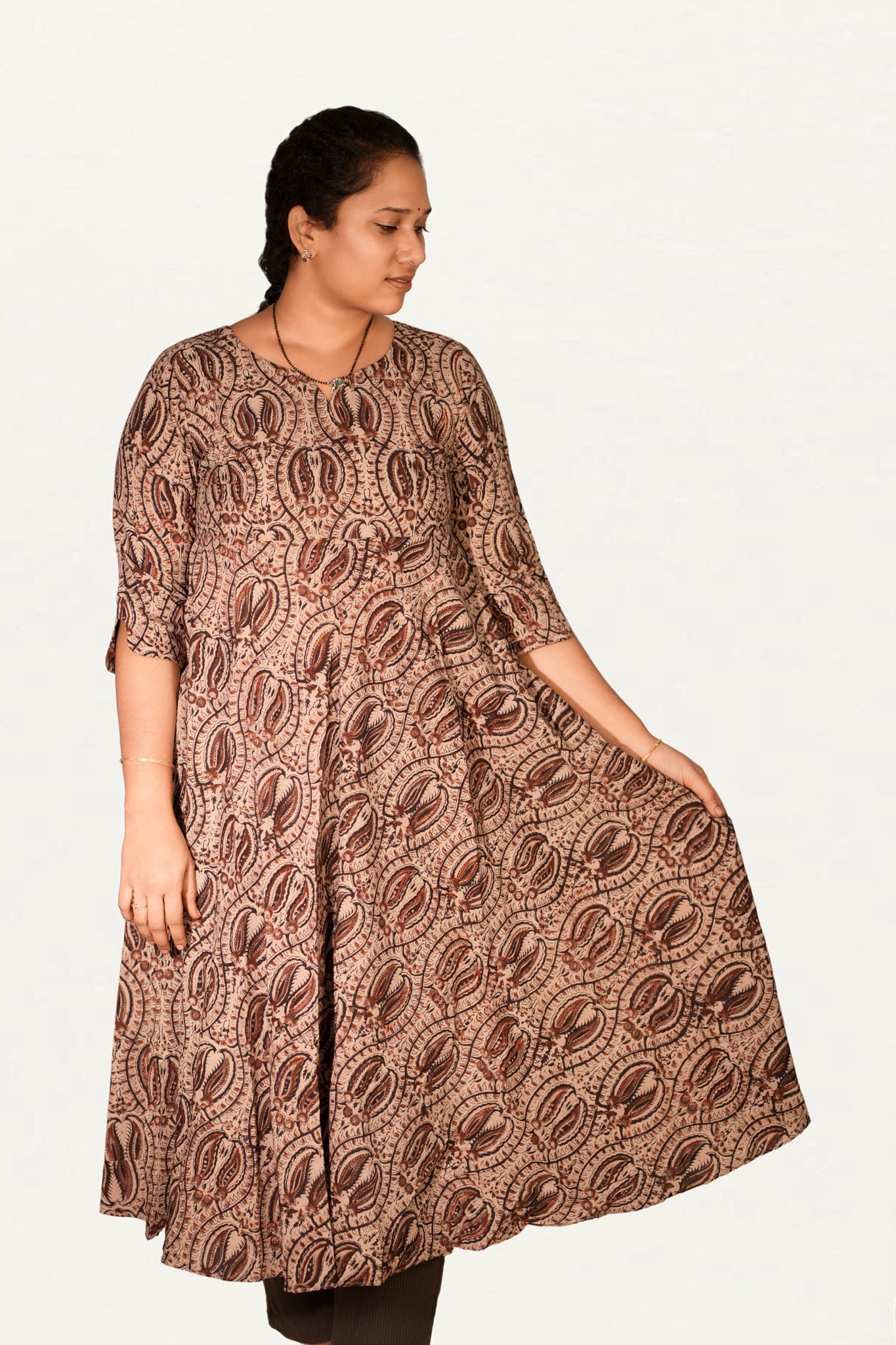 Kalamkari Cotton Umbrella Top