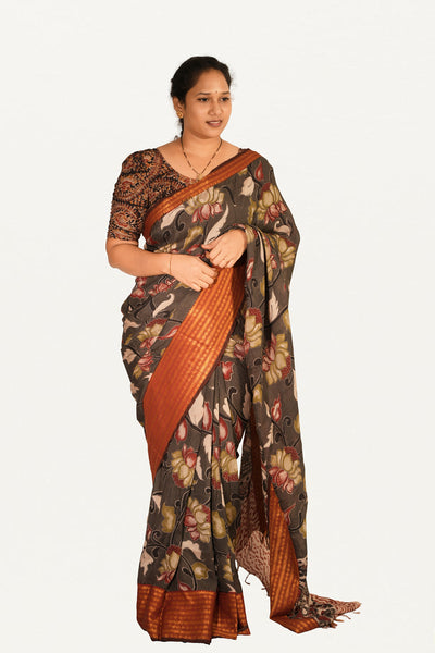 KALAMKARI MANGALAGIRI POWERLOOM SAREE
