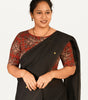 KALAMKARI BOAT NECK OPEN 10 HAND'S STREACHBLE  BLOUSE
