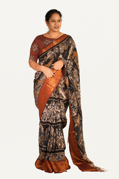 KALAMKARI MANGALAGIRI POWERLOOM SAREE