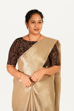 KALAMKARI BOAT NECK OPEN 10 HAND'S STREACHBLE  BLOUSE