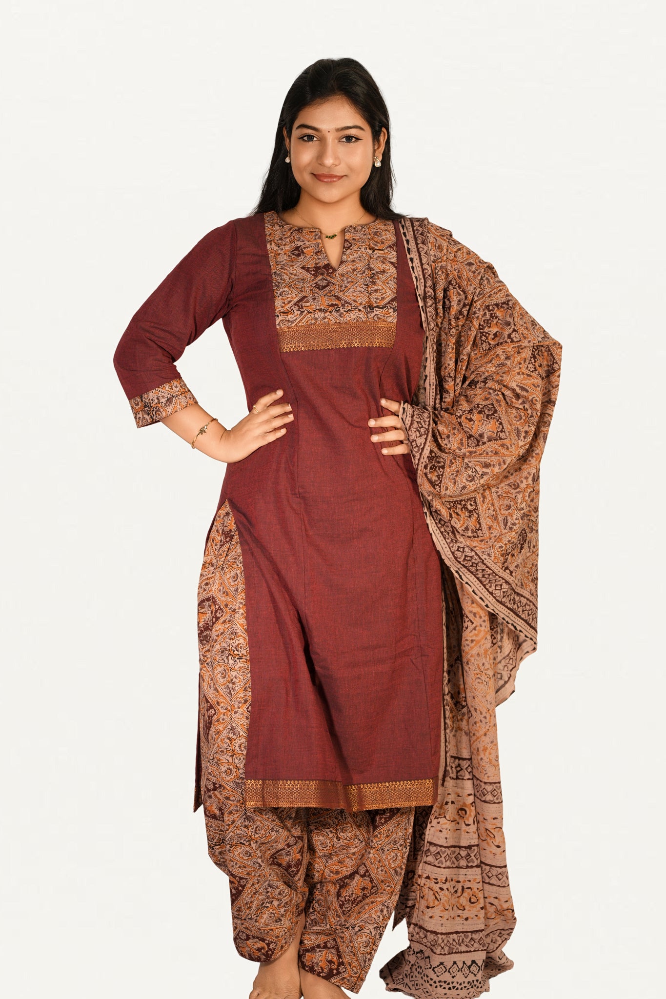 Kalamkari Cotton  3pcs Set