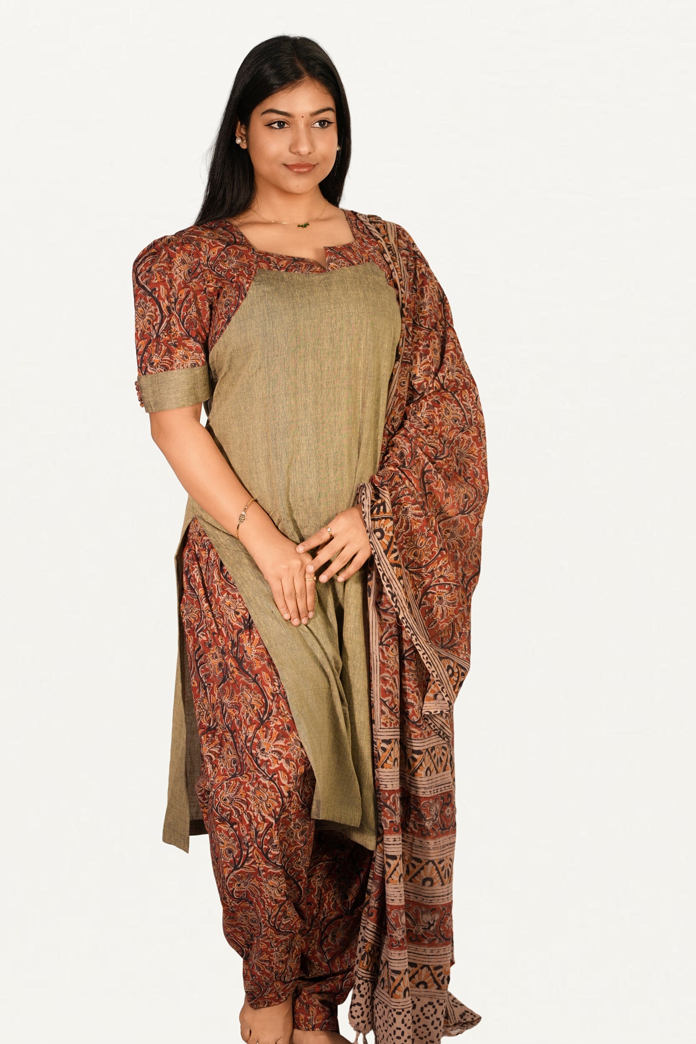 Kalamkari Cotton  3pcs Set