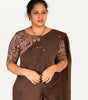KALAMKARI BOAT NECK OPEN 10 HAND'S STREACHBLE  BLOUSE