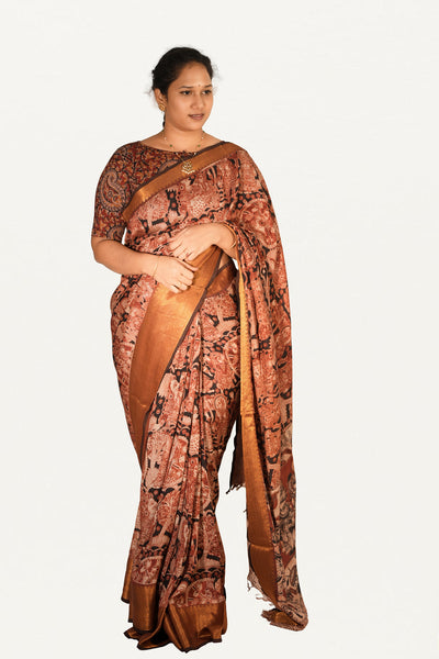 KALAMKARI MANGALAGIRI POWERLOOM SAREE