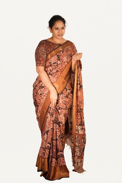 KALAMKARI MANGALAGIRI POWERLOOM SAREE