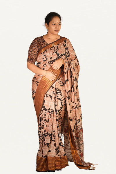 KALAMKARI MANGALAGIRI POWERLOOM SAREE