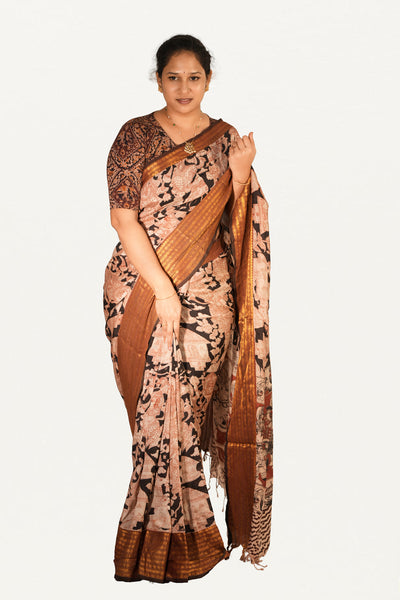 KALAMKARI MANGALAGIRI POWERLOOM SAREE