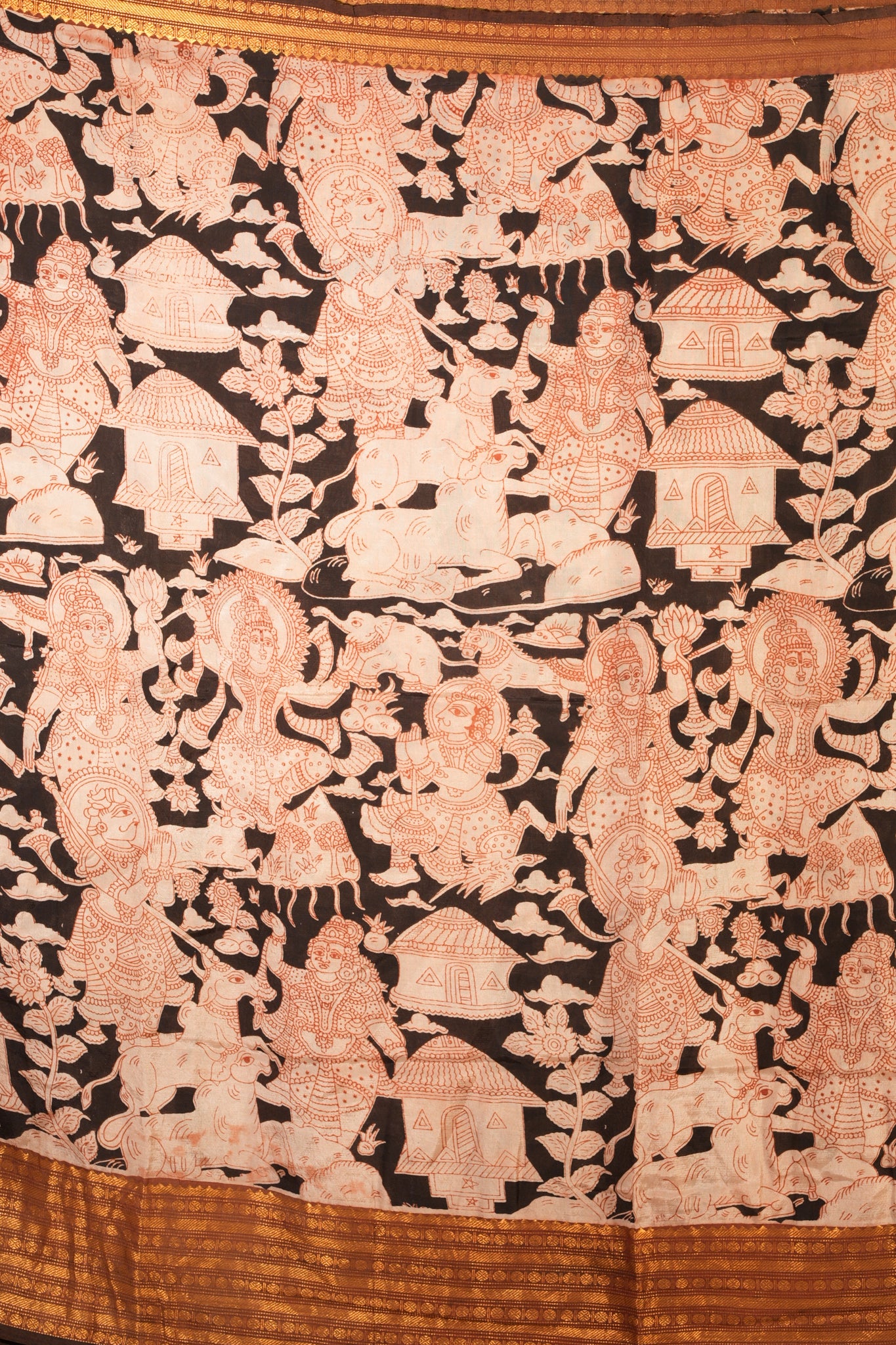 KALAMKARI MANGALAGIRI POWERLOOM SAREE