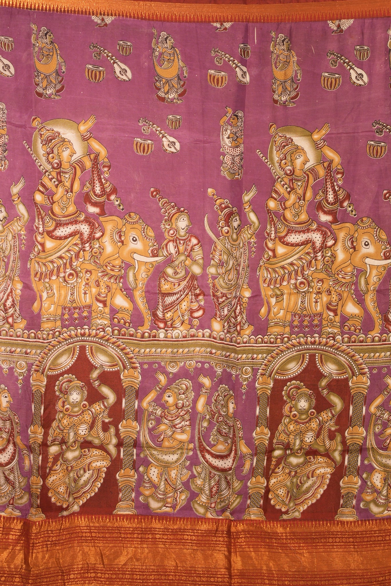 KALAMKARI MANGALAGIRI POWERLOOM SAREE