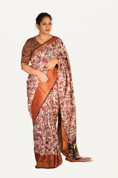 KALAMKARI MANGALAGIRI POWERLOOM SAREE