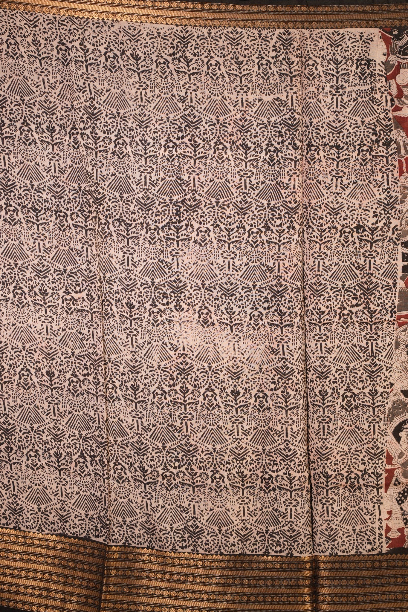 KALAMKARI MANGALAGIRI POWERLOOM SAREE