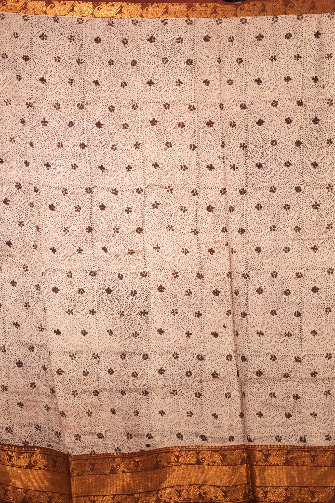 KALAMKARI MANGALAGIRI POWERLOOM SAREE